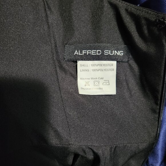 Alfred Sung Black High Low A-Line Formal Dress Size 10 - Picture 10 of 10